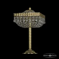 Настольная лампа 19012L6/25IV G Bohemia Ivele Crystal прозрачная 4 лампы, основание золотое металл в стиле классика sp