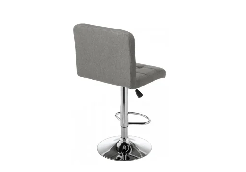 Барный стул Paskal grey 11879 Woodville, серый/ткань, ножки/металл/хром, размеры - *1110***440*500 фото 4