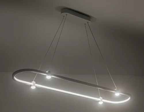 Светильник подвесной LED FL5588 Ambrella light белый 1 лампа, основание белое в стиле современный хай-тек  фото 3