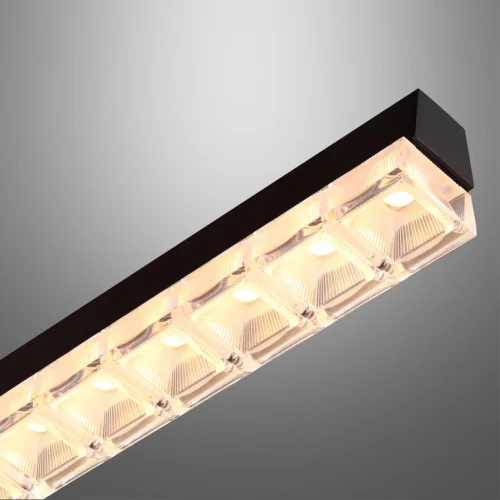 Светильник подвесной LED Monile 359712 Novotech чёрный на 1 лампу, основание чёрное в стиле хай-тек современный минимализм линейный фото 6