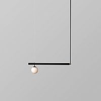 Светильник подвесной BARRA L51 Black 204151-26 ImperiumLoft белый 1 лампа, основание чёрное в стиле минимализм 