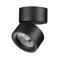 Светильник накладной LED Groda 358781 Novotech чёрный 1 лампа, основание чёрное в стиле современный круглый