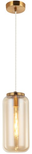 Светильник подвесной Bauers 2149/05/01P Stilfort янтарный 1 лампа, основание бронзовое в стиле современный 