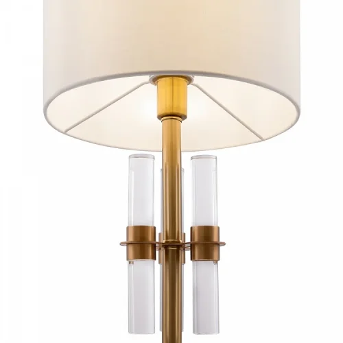 Настольная лампа Lino FR5186TL-01BS Freya белая 1 лампа, основание латунь металл в стиле современный  фото 2