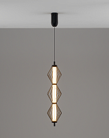 Светильник подвесной LED Eloise V11351-PL Moderli белый чёрный на 1 лампу, основание чёрное в стиле современный 