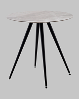 Стол Ники круглый, столешница керамика, Italian light grey  800 УТ000041255 Stool Group столешница серая из керамика