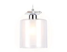 Светильник подвесной TR3577 Ambrella light белый 1 лампа, основание хром в стиле хай-тек современный 
