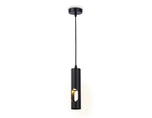 Светильник подвесной TN5108 Ambrella light чёрный на 1 лампу, основание чёрное в стиле хай-тек современный трубочки