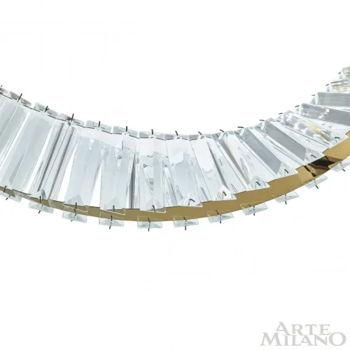 Люстра потолочная LED с пультом AM-Venezia 316223/D600 GD Arte Milano прозрачная на 1 лампу, основание золотое в стиле современный с пультом фото 9