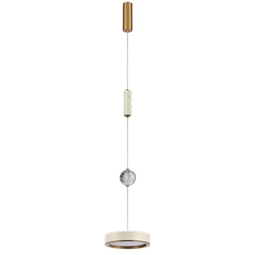 Светильник подвесной LED Riviera 5450/32L Odeon Light белый на 1 лампу, основание латунь в стиле классический современный Светильник подвесной LED Riviera 5450/32L Odeon Light белый на 1 лампу, основание латунь в стиле классический современный