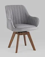 Стул обеденный вращающийся MANS NEW, серый УТ000038288 Stool Group, серый/текстиль, ножки/массив гевеи/, размеры - *****