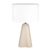 Настольная лампа Tolleric 390365 Eglo белая 1 лампа, основание бежевое керамика в стиле кантри прованс современный 
