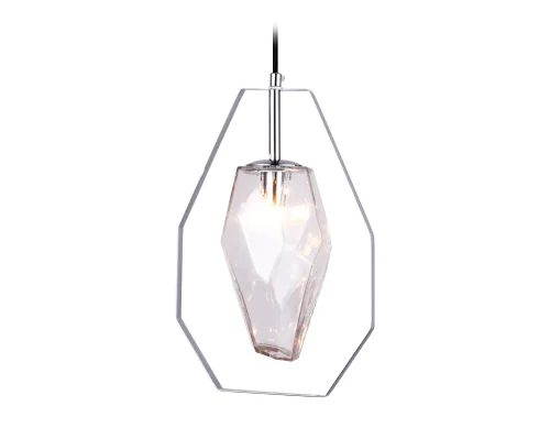 Светильник подвесной Traditional TR3626 Ambrella light прозрачный 1 лампа, основание хром в стиле современный выдувное