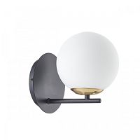 Бра Dexter 6500/1W Lumion белый 1 лампа, основание чёрное в стиле модерн шар
