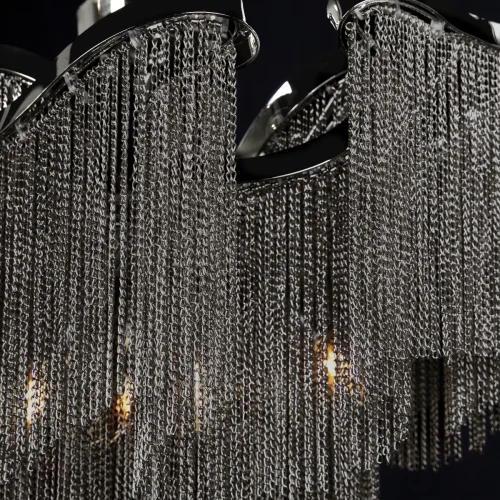 Люстра потолочная Стим / Stream 10208/600C Gunmetal LOFT IT серая никель на 6 ламп, основание серое никель в стиле арт-деко цепочки фото 5