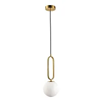 Светильник подвесной Cleburne LSP-8588 Lussole белый 1 лампа, основание бронзовое в стиле современный 
