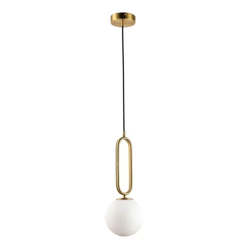 Светильник подвесной Cleburne LSP-8588 Lussole белый 1 лампа, основание бронзовое в стиле современный 