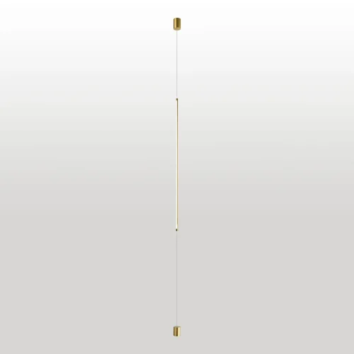 Светильник подвесной LED Gilmer LSP-0931 Lussole белый матовый золото 1 лампа, основание матовое золото в стиле современный хай-тек минимализм на растяжку фото 2