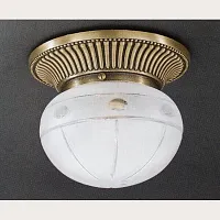 Светильник потолочный PL 7704/1 Reccagni Angelo белый 1 лампа, основание античное бронза в стиле классический 