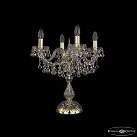 Настольная лампа 1409L/4/141-47 G Bohemia Ivele Crystal без плафона 4 лампы, основание золотое металл хрусталь в стиле классический sp
