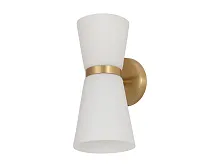 Бра 3632/A brass Newport белый 2 лампы, основание латунь в стиле современный 