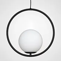 Светильник подвесной Matthew McCormick Studio MILA Black 191919-22 ImperiumLoft белый 1 лампа, основание чёрное в стиле современный 