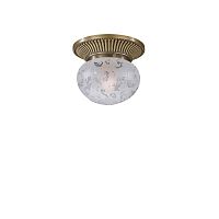 Светильник потолочный PL 7701/1 Reccagni Angelo белый 1 лампа, основание античное бронза в стиле классический 