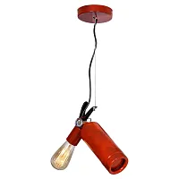 Светильник подвесной лофт LSP-9545 Lussole красный без плафона 1 лампа, основание красное в стиле лофт стимпанк стимпанк