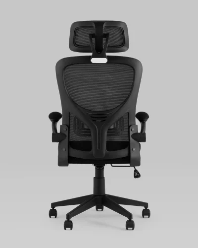 Кресло офисное TopChairs Airone, черный УТ000036682 Stool Group, чёрный/сетка текстиль, ножки/металл/чёрный, размеры - ***** фото 4