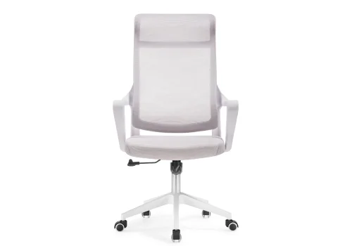 Компьютерное кресло Rino light gray / white 15632 Woodville, серый/сетка, ножки/пластик/белый, размеры - *1260***660*700 фото 2