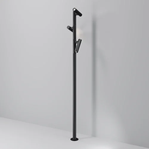 Парковый светильник LED Torq O494FL-L30B3K Maytoni уличный IP65 чёрный на 3 лампы, плафон чёрный в стиле современный хай-тек LED фото 4