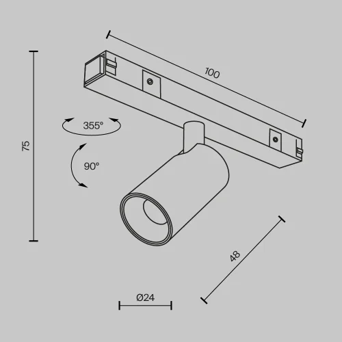 Трековый светильник LED Magnetic track system Basity TR176-1-3WTW-M-B Maytoni чёрный для шинопроводов серии Magnetic track system Basity чёрный фото 12