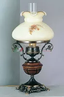 Настольная лампа P 2400 G Reccagni Angelo белая 1 лампа, основание бронзовое коричневое латунь дерево металл в стиле классический 