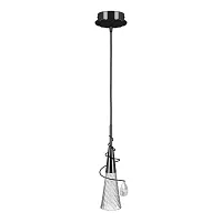 Светильник подвесной AEREO 711017 Lightstar чёрный прозрачный 1 лампа, основание чёрное в стиле арт-деко 
