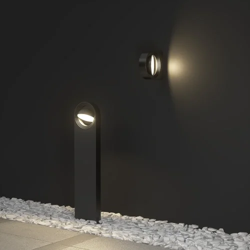 Настенный светильник LED San Francisco A1831AL-1BK Arte Lamp уличный IP44 чёрный 1 лампа, плафон чёрный в стиле современный LED фото 3
