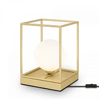 Настольная лампа Trinity FR5113TL-01G Freya белая 1 лампа, основание золотое металл в стиле современный 