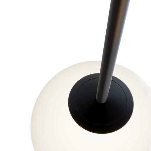 Светильник подвесной Basic form MOD321PL-01B1 Maytoni белый 1 лампа, основание чёрное в стиле модерн шар фото 2