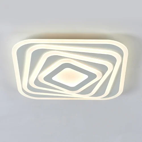 Люстра потолочная LED с пультом Триест Смарт CL737A44E Citilux белая на 1 лампа, основание белое в стиле современный хай-тек с пультом яндекс алиса голосовое управление фото 5