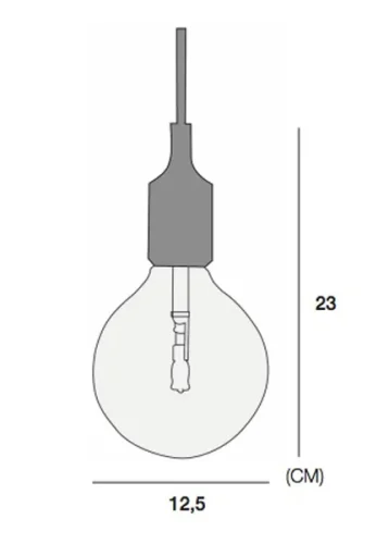 Светильник подвесной Muuto E27 Black 186768-22 ImperiumLoft без плафона 1 лампа, основание чёрное в стиле скандинавский  фото 5