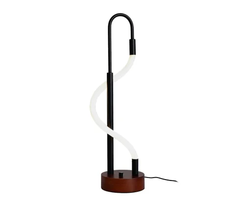 Настольная лампа LED DIMM Далия 08040-T,19 Kink Light белая 1 лампа, основание чёрное металл в стиле хай-тек современный 