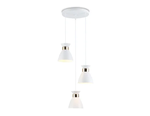 Светильник подвесной TR8467 Ambrella light белый на 3 лампы, основание белое в стиле классический каскад