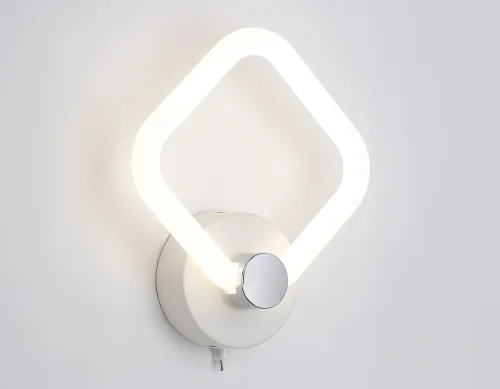 Бра LED FA3871 Ambrella light белый на 1 лампа, основание белое в стиле хай-тек современный квадраты фото 2
