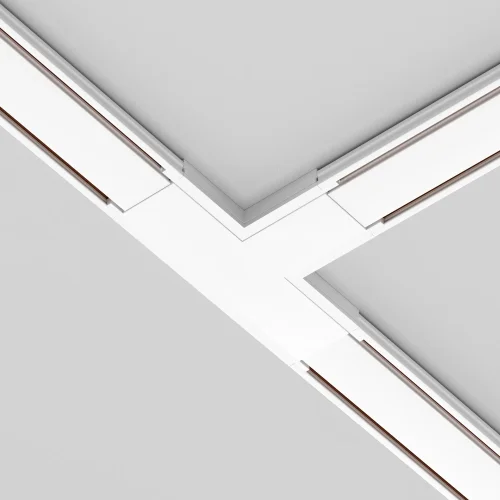 Коннектор питания T-образный Magnetic track system Radity TRA084CT-11W Maytoni белый в стиле хай-тек современный для светильников серии Magnetic track system Radity подвесной накладной radity радиусная магнитная магнитный фото 2