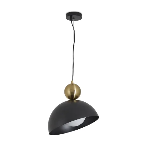 Светильник подвесной Bowl FR5439PL-01B Freya чёрный 1 лампа, основание чёрное в стиле арт-деко современный  фото 2