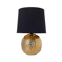 Настольная лампа Merga A4001LT-1GO Arte Lamp чёрная 1 лампа, основание золотое керамика в стиле классический 