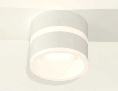 Светильник накладной XS8101019 Ambrella light белый 1 лампа, основание белое в стиле хай-тек круглый фото 2