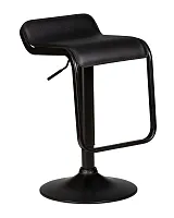 Стул барный 3021-BlackBase-LM CRACK BLACK, цвет сиденья черный Dobrin, чёрный/экокожа, ножки/металл/чёрный, размеры - 660*870***345*520