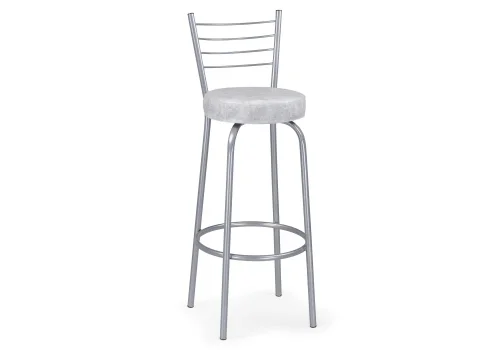 Барный стул Kuroda белый мрамор / светлый мусс 490088 Woodville, серый/искусственная кожа, ножки/металл/серый, размеры - ****345*460