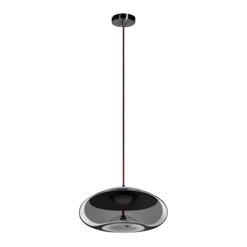 Светильник подвесной LED Knot 8134-D LOFT IT серый прозрачный на 1 лампу, основание чёрное в стиле современный выдувное