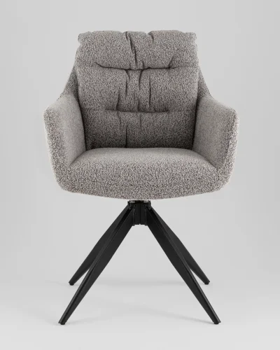 Стул обеденный Nia, серый УТ000039279 Stool Group, серый/букле, ножки/металл/чёрный, размеры - ***** фото 2
